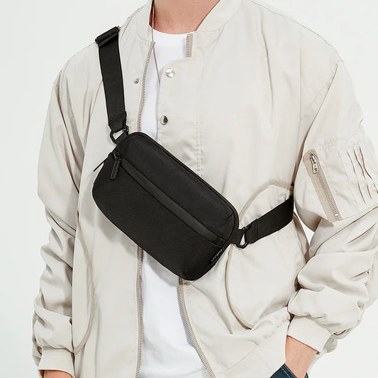 Mini Cross Body Bag for Men'S Sports Phone Bag, Waist Bag, Lightweight Casual Shoulder Bag, Japanese Trendy Chest Bag