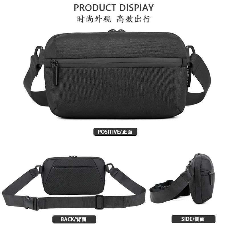 Mini Cross Body Bag for Men'S Sports Phone Bag, Waist Bag, Lightweight Casual Shoulder Bag, Japanese Trendy Chest Bag