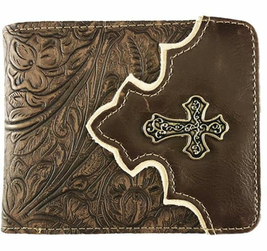 Cross Mens Wallet Western Bifold Style W090-55 Browns