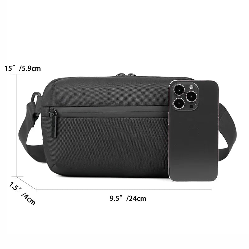 Mini Cross Body Bag for Men'S Sports Phone Bag, Waist Bag, Lightweight Casual Shoulder Bag, Japanese Trendy Chest Bag